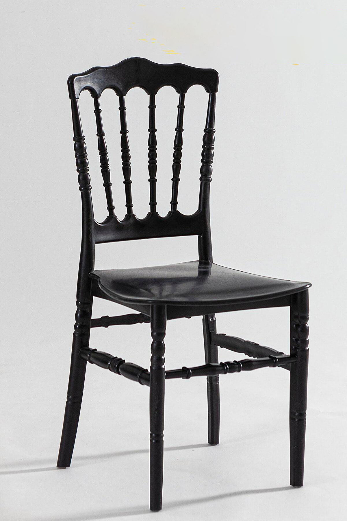 2 Pieces Miray Black Practical Chair / Balcony-Garden-Kitchen