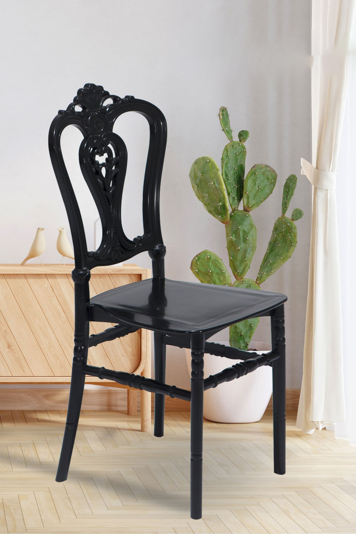 4 Pcs. Carisma Black Chairs / Balcony-Garden-Kitchen