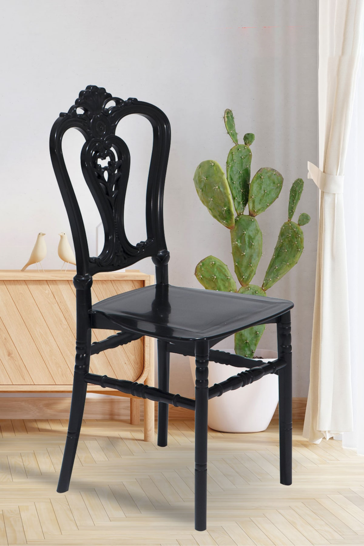 6 Pcs. Carisma Black Chairs / Balcony-Garden-Kitchen