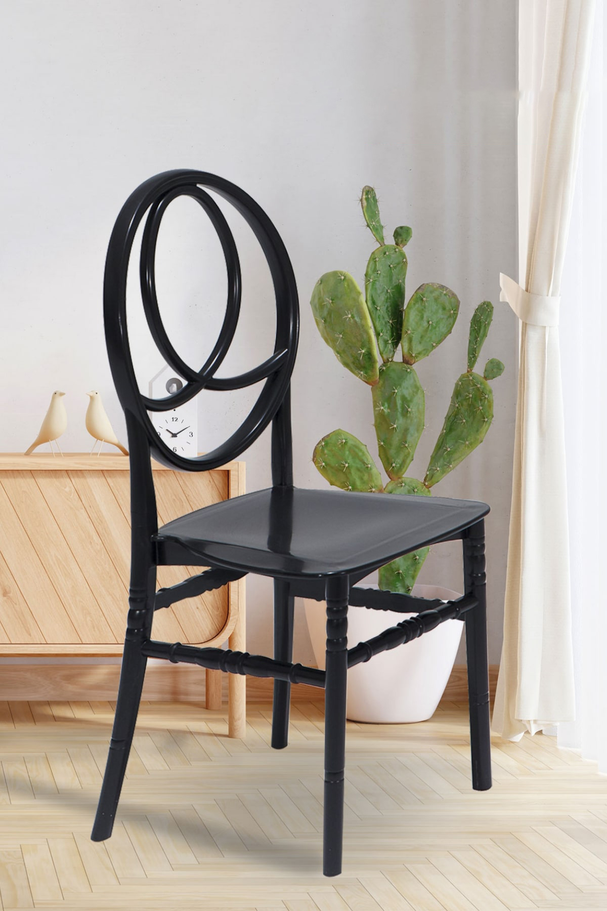 6 Pcs. Phoenix Black Chairs / Balcony-Garden-Kitchen