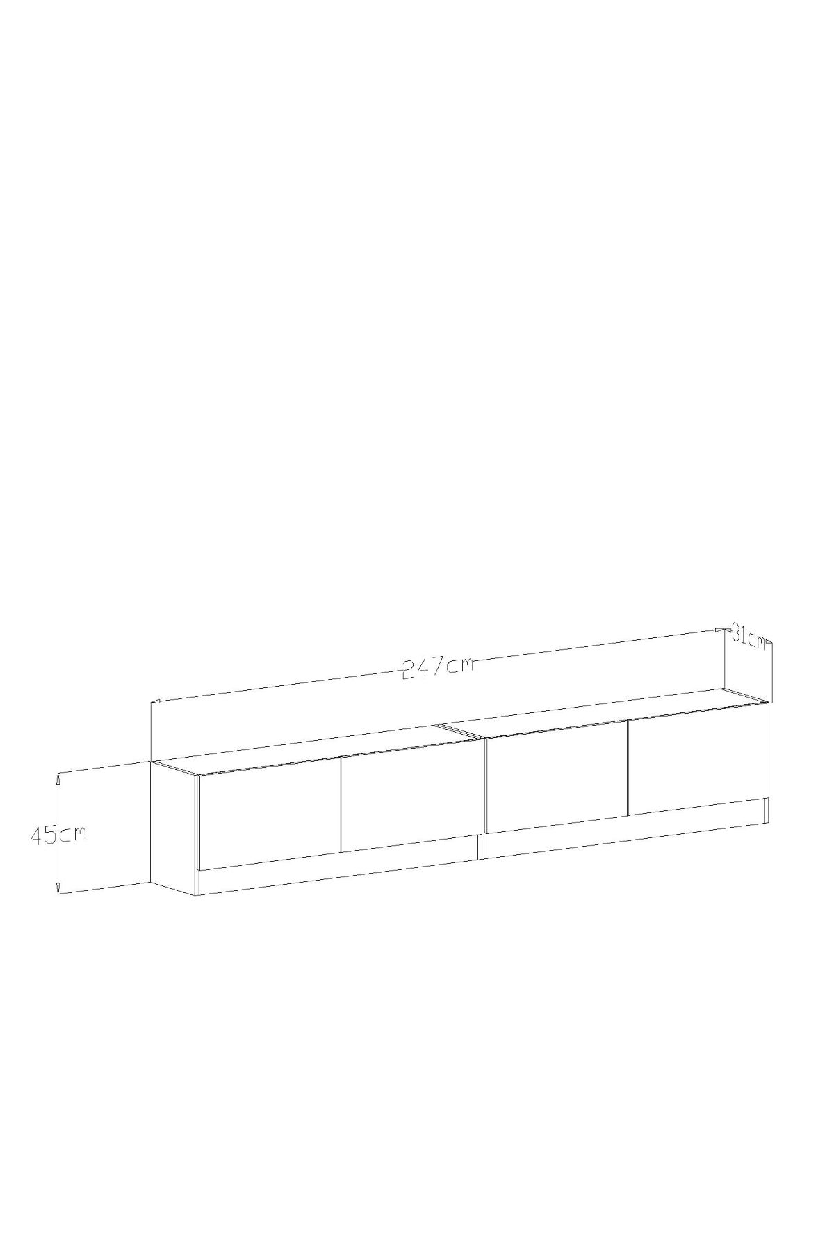 Lacquered TV Unit White