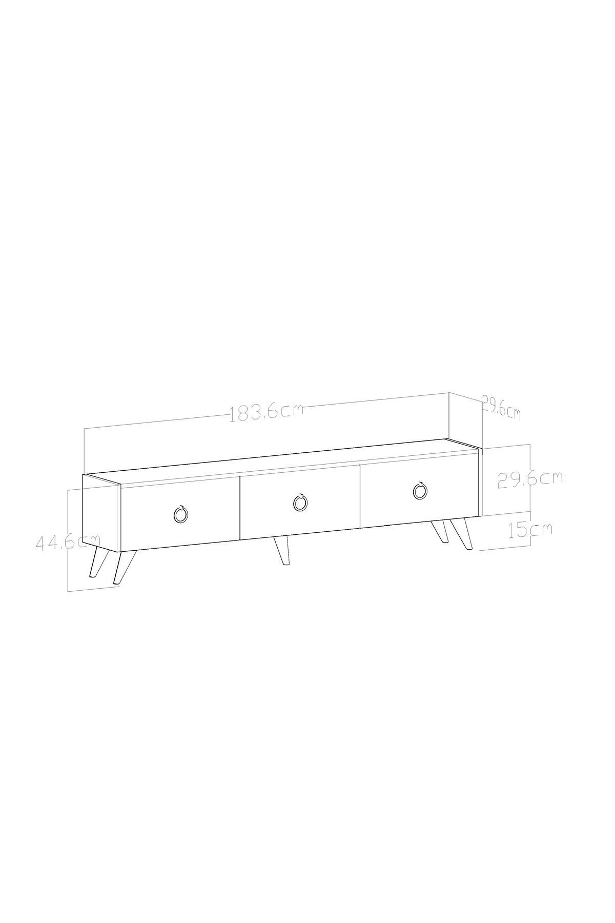 Chopin TV Unit White Gold