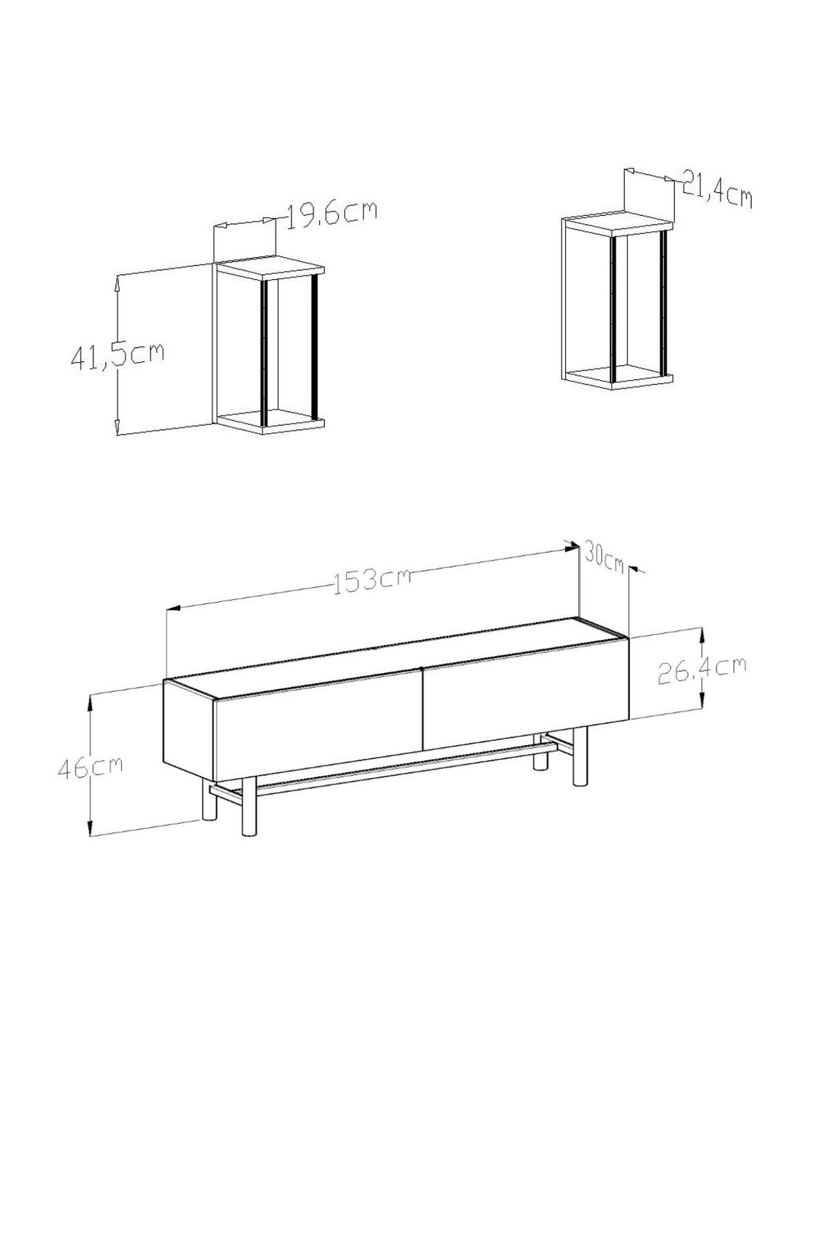 Berlino TV Unit White Gold