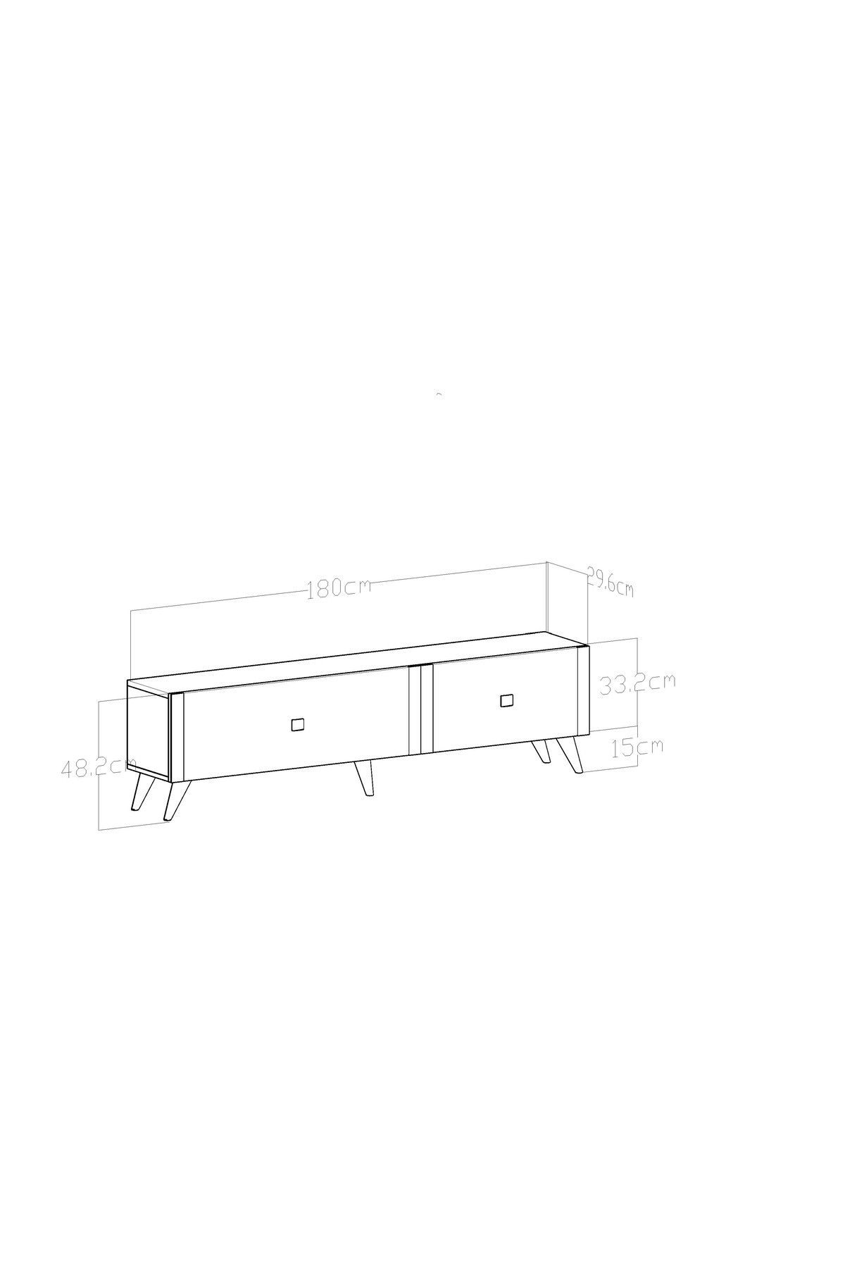 ELIZA TV UNIT WHITE GOLD