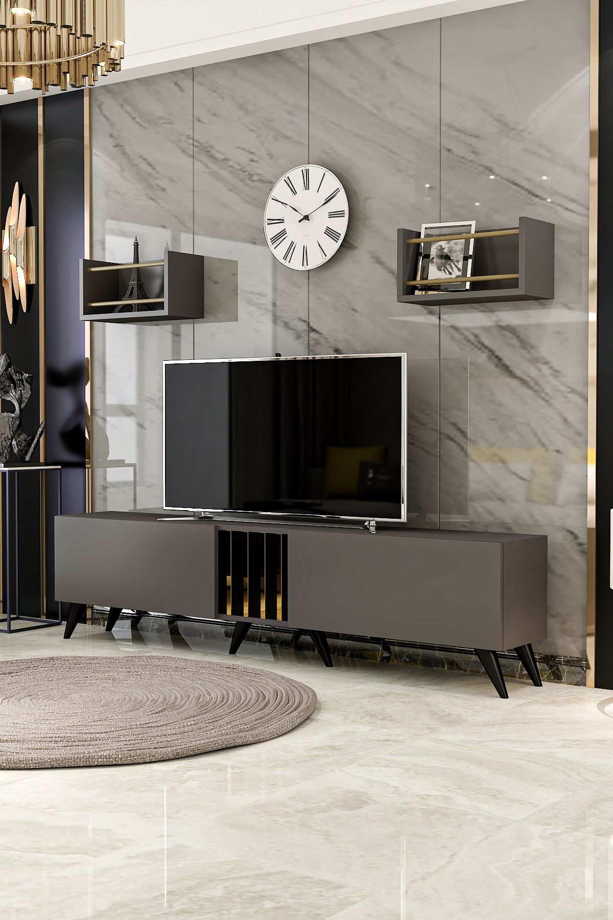 HOLMES TV UNIT ANTHRACITE