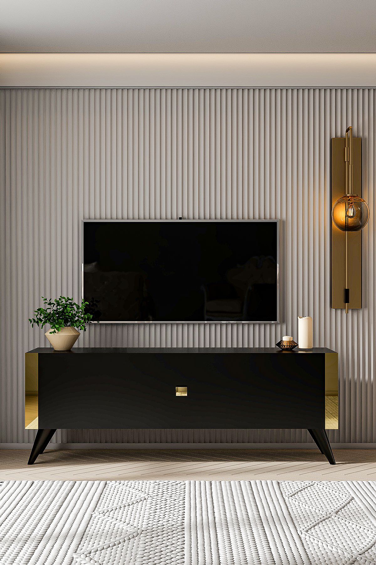 GRACE TV UNIT BLACK GOLD