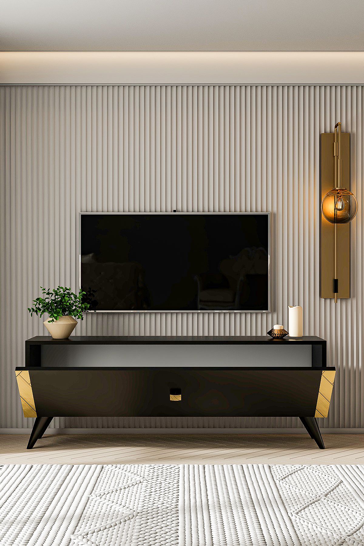 GRACE TV UNIT BLACK GOLD