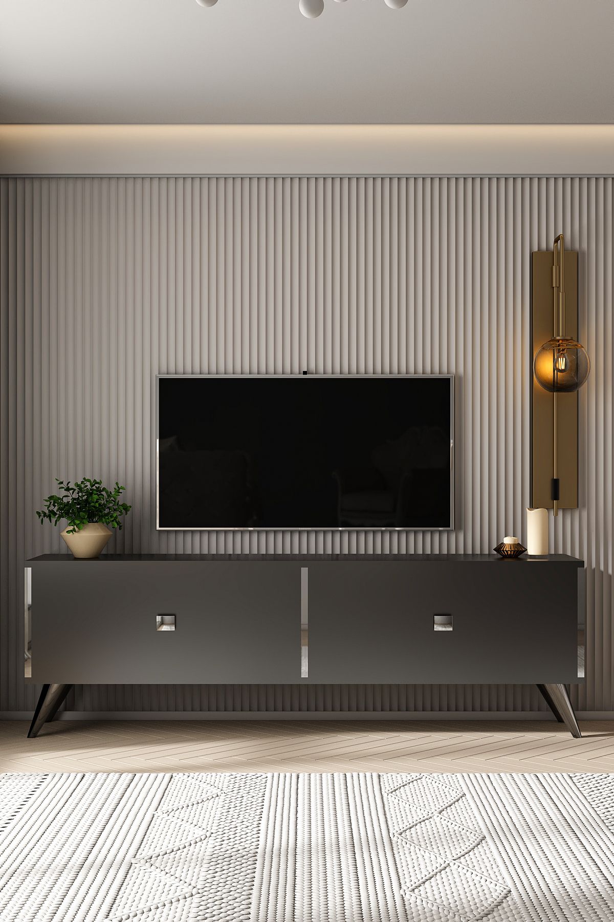 Marco TV Unit Anthracite Silver