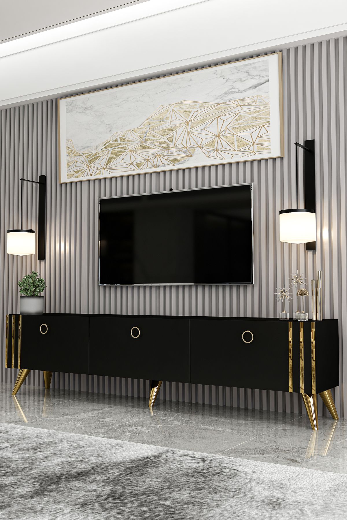 ASTEL BLACK GOLD TV UNIT