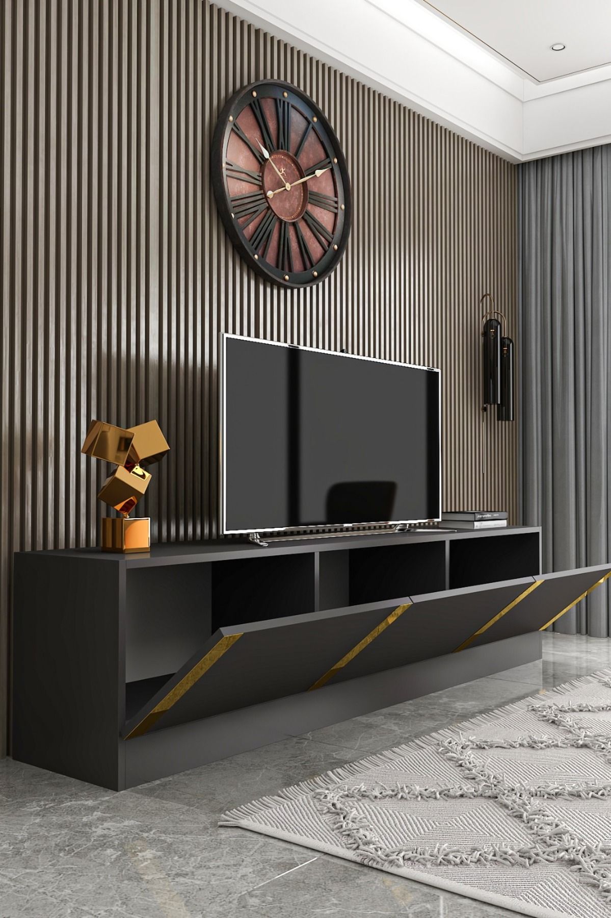 Law Anthracite TV Unit