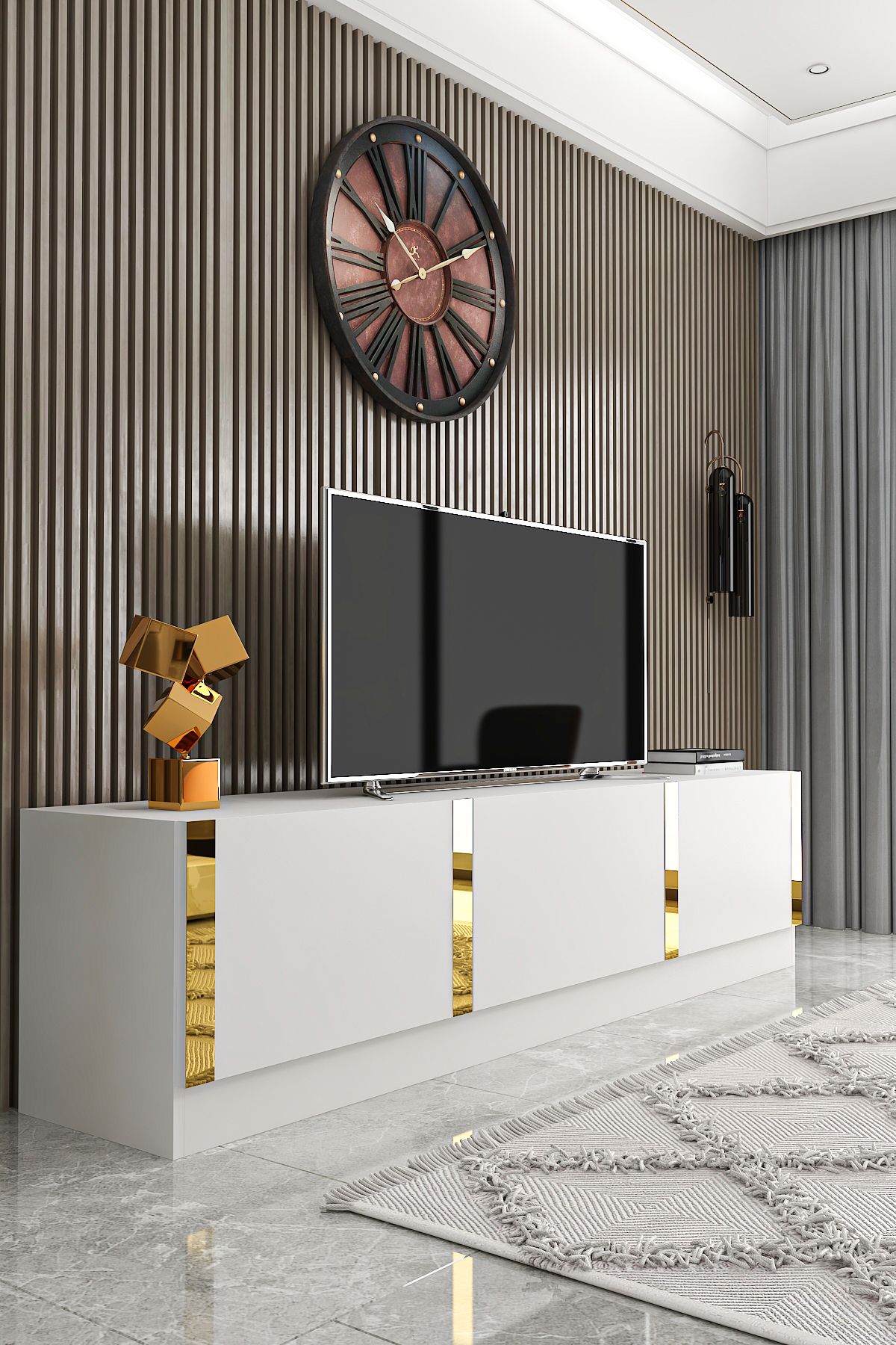 Law White TV Unit