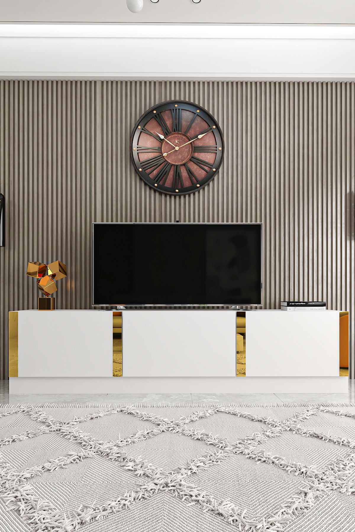 Law White TV Unit