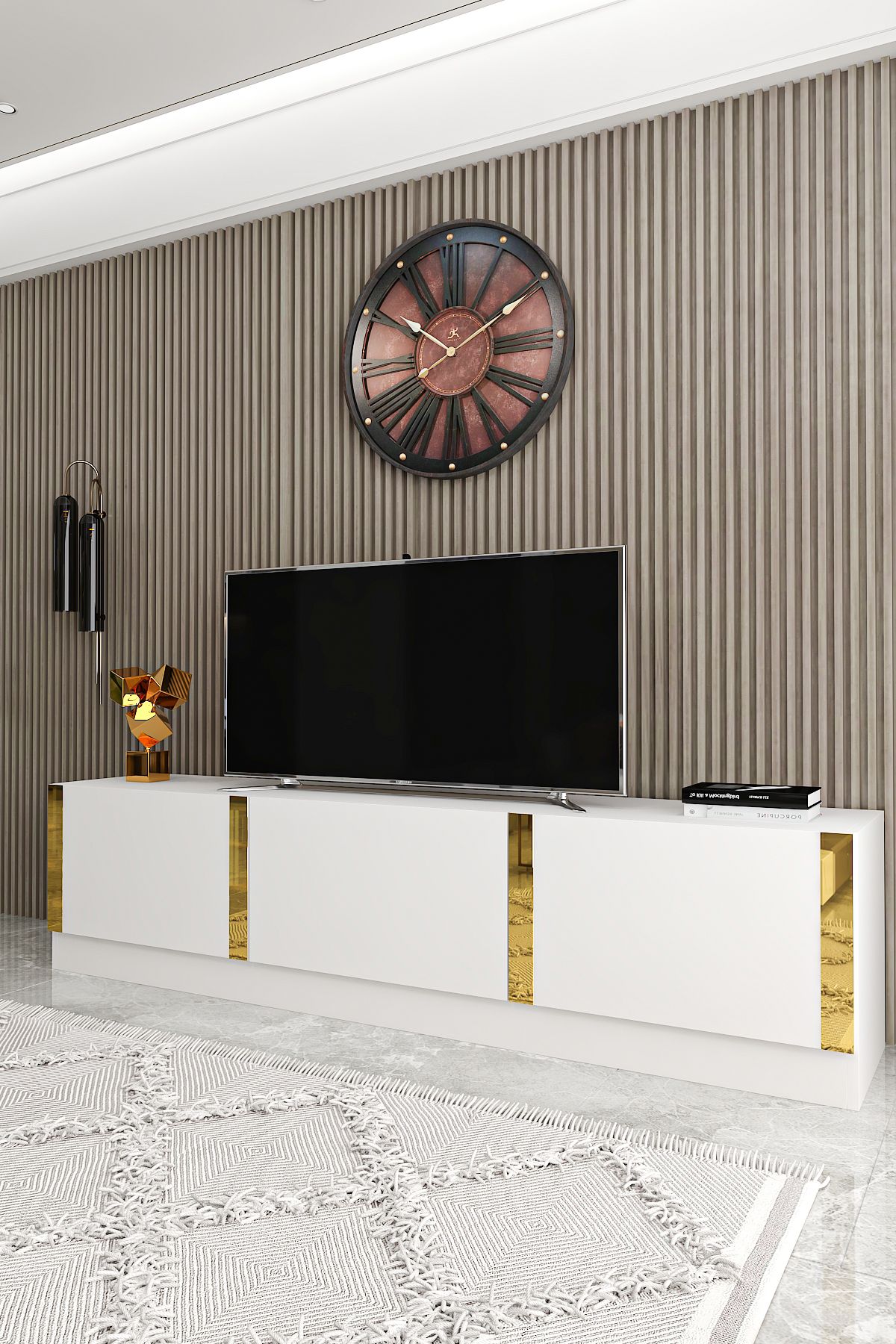 Law White TV Unit