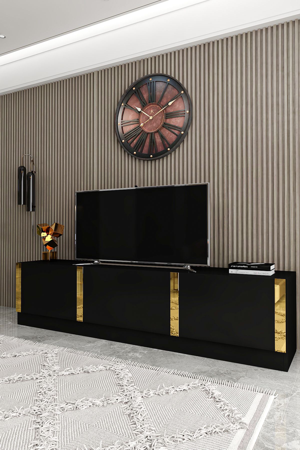 Law Black TV Unit