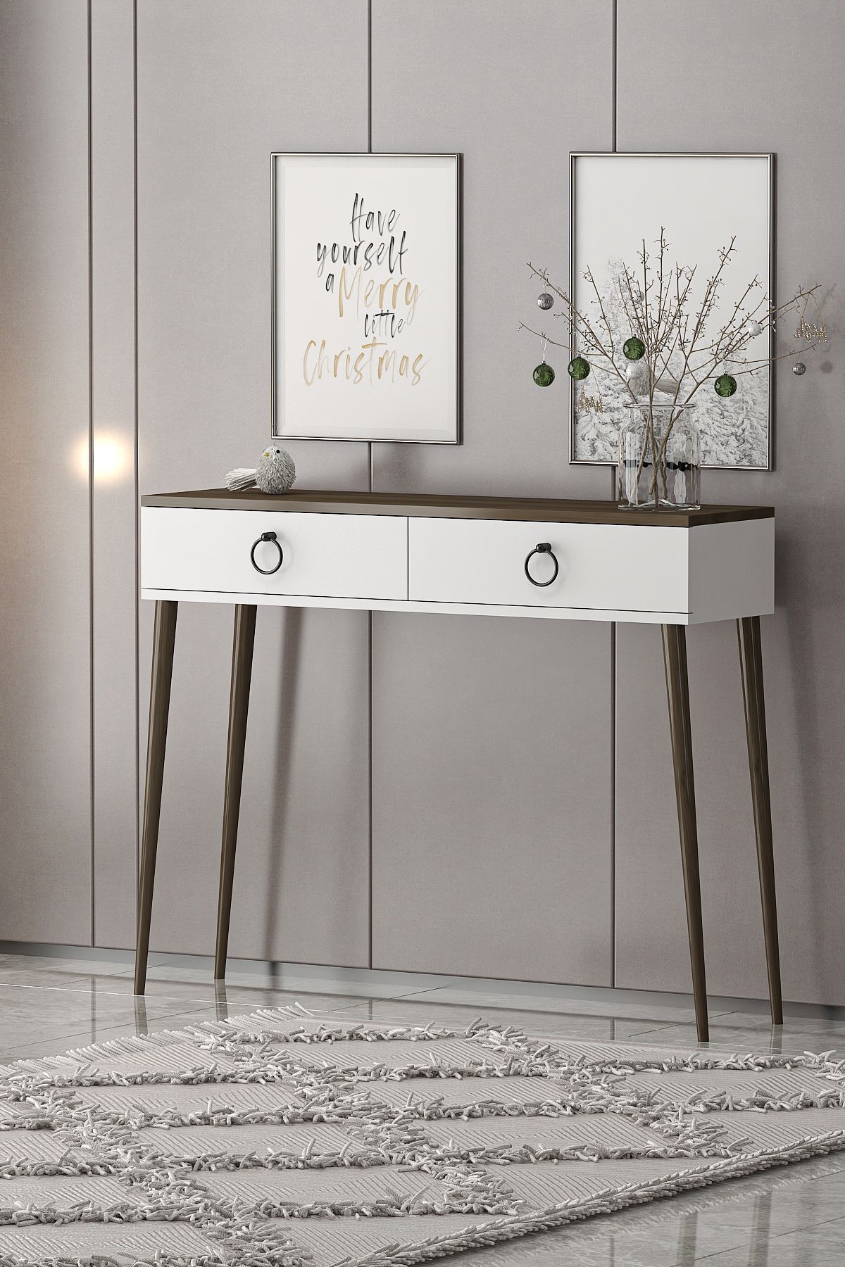 Bella Dresser Walnut White