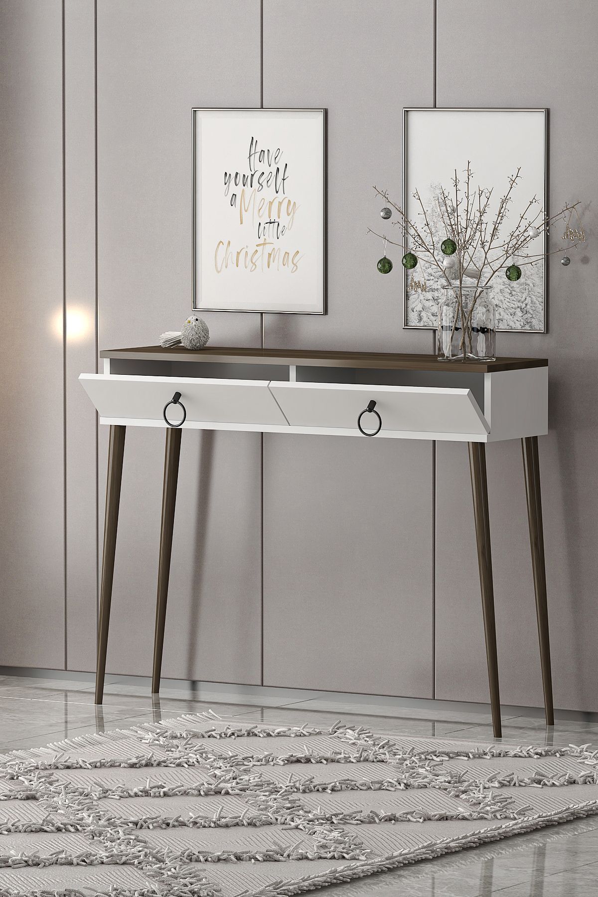 Bella Dresser Walnut White