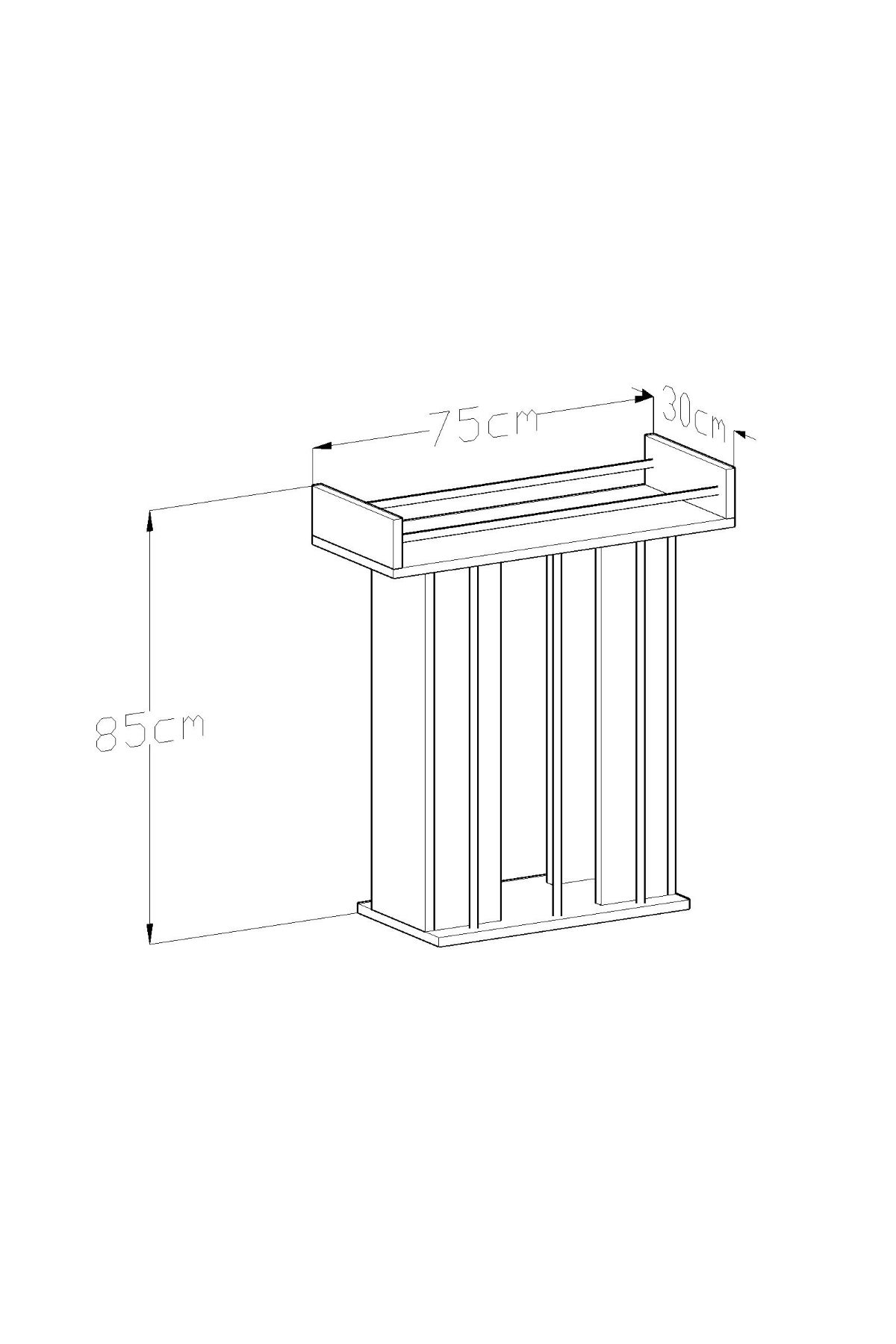 NICOLE DRESSER 75 CM WHITE