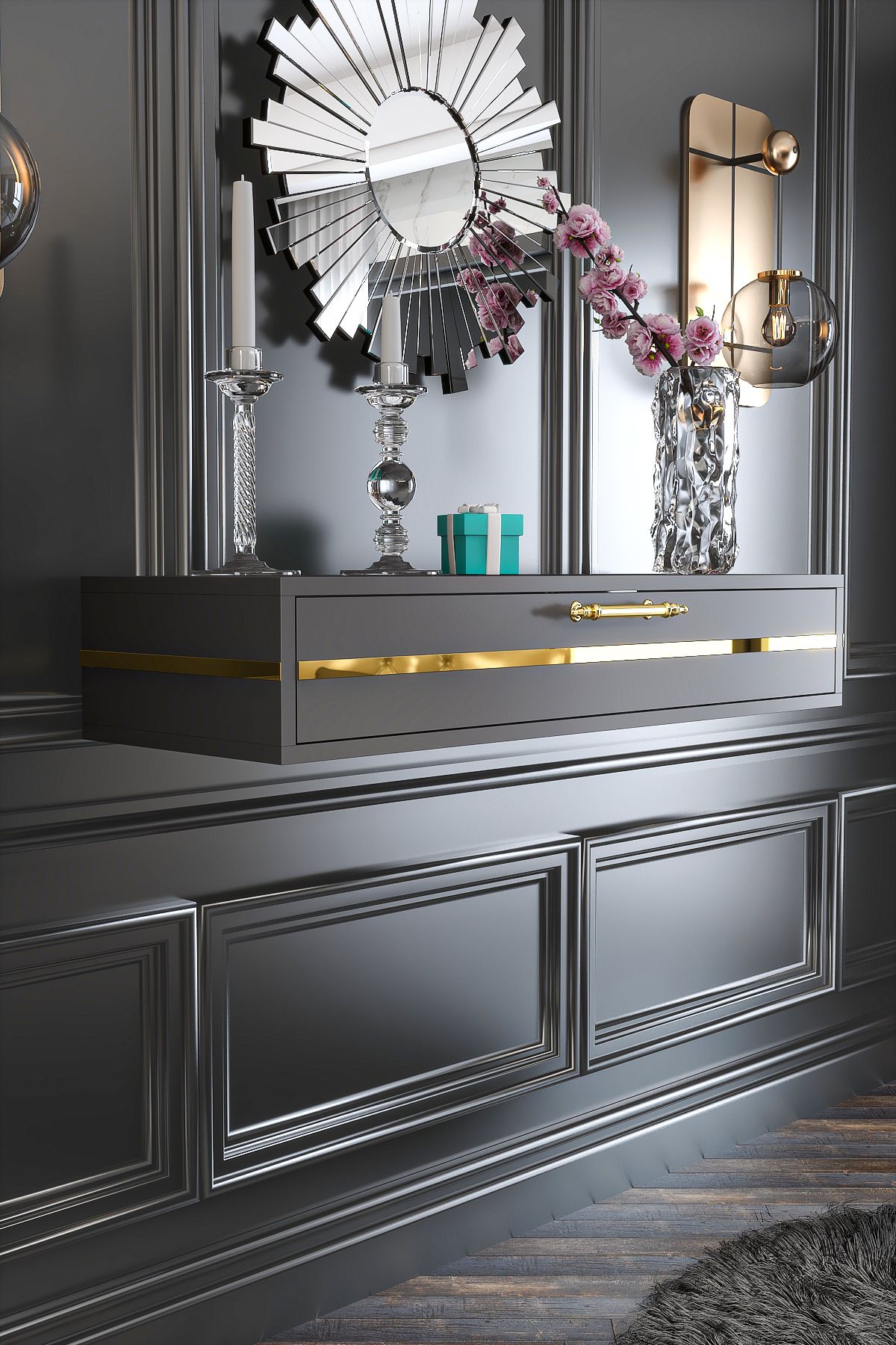 SYBELLE DRESSER 100 CM ANTHRACITE