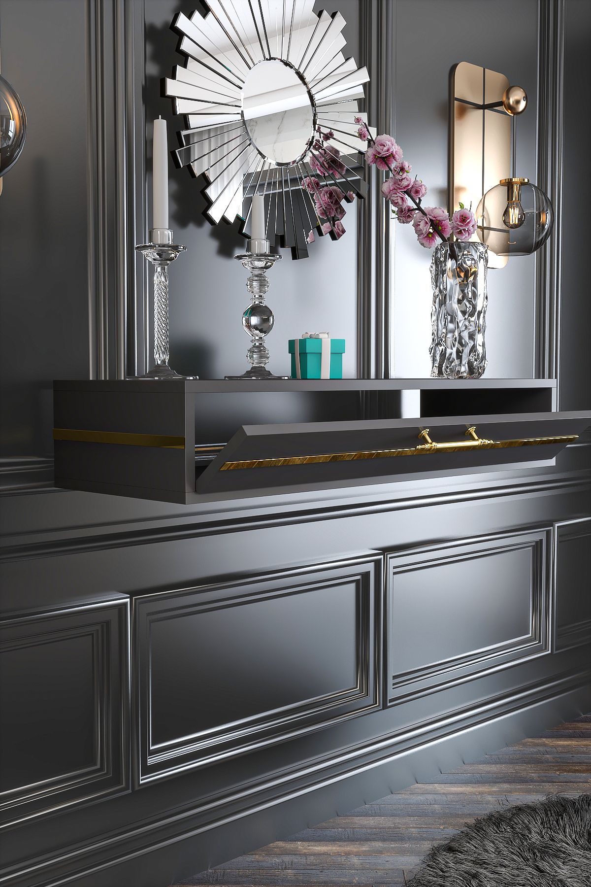 SYBELLE DRESSER 100 CM ANTHRACITE