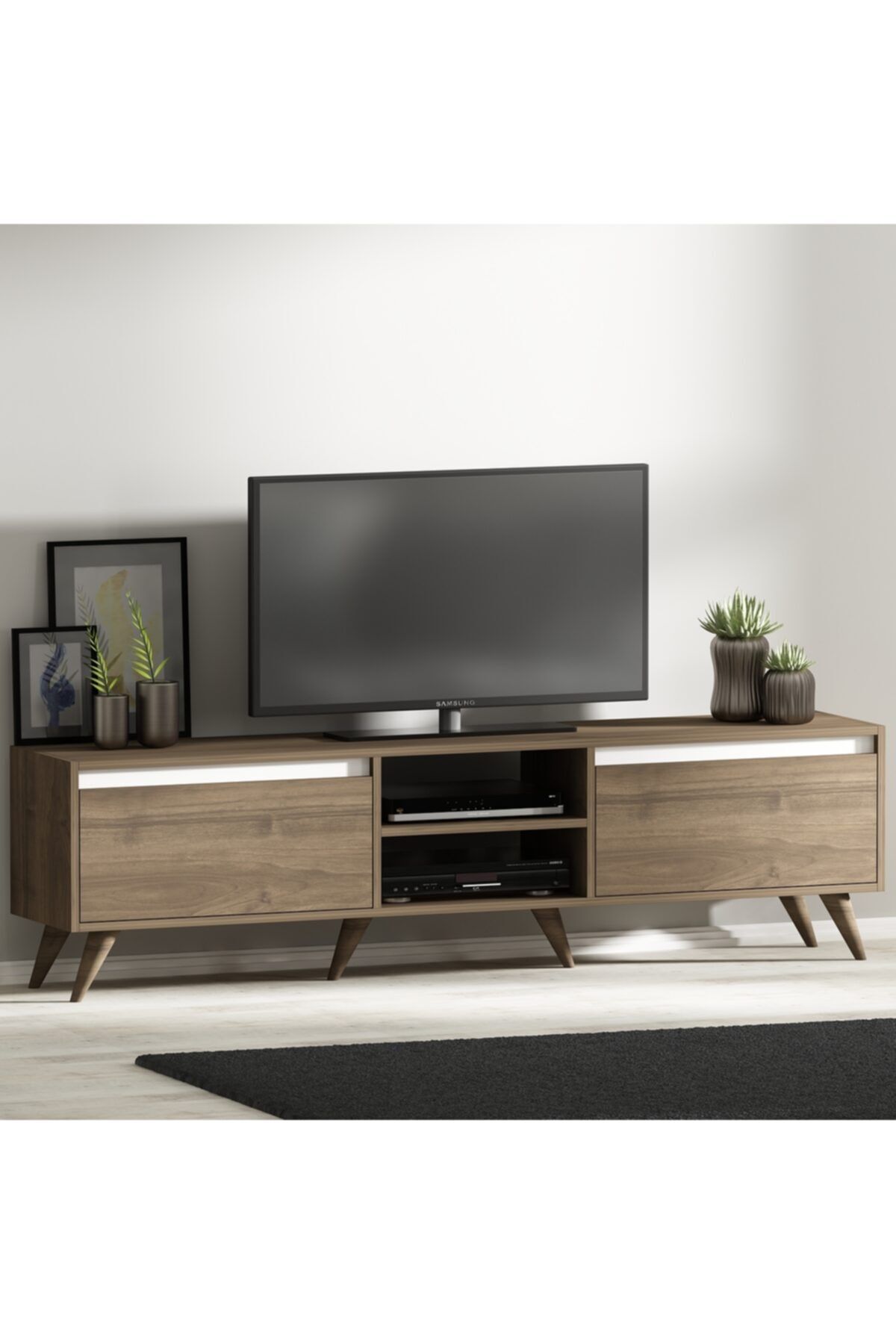 Alaz TV Unit Walnut White