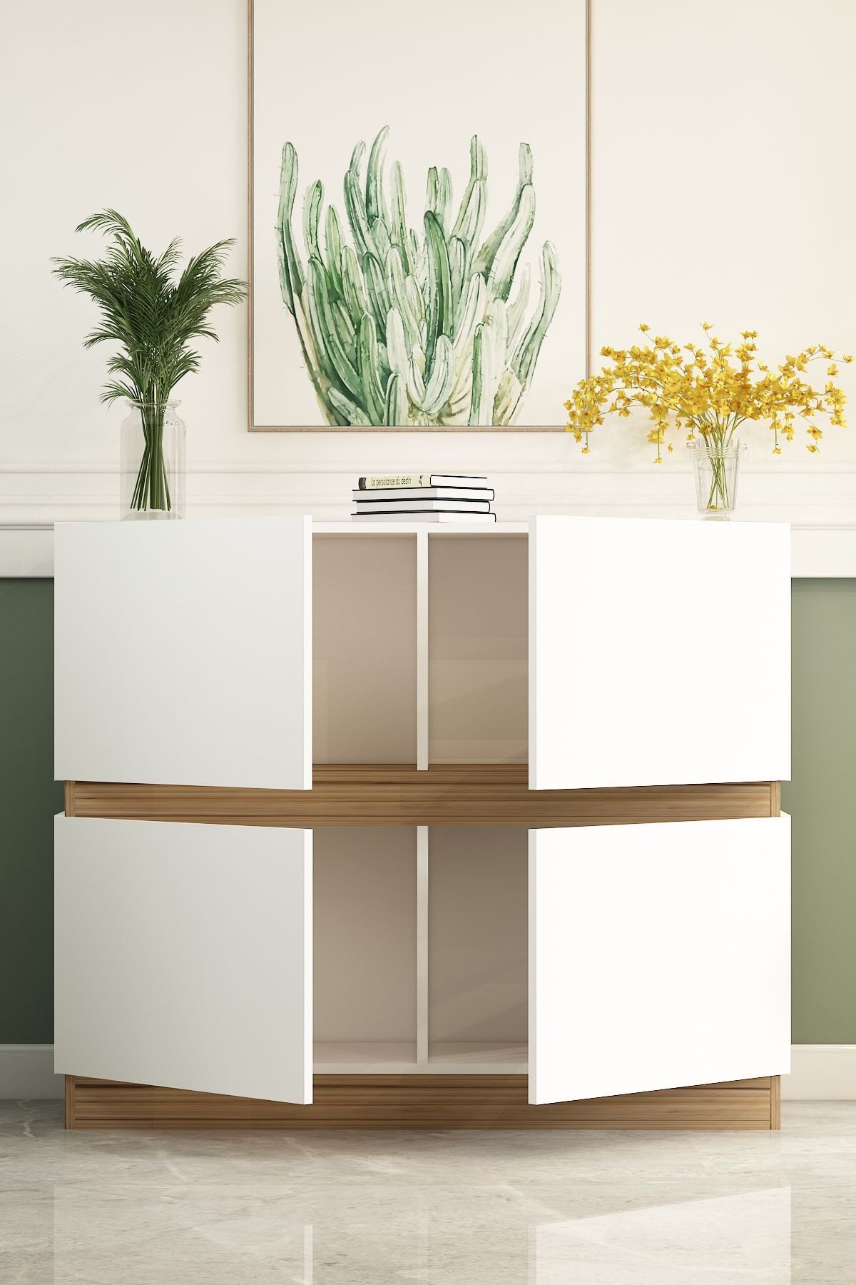 Chloe Multi-Purpose Cabinet White Çırağan