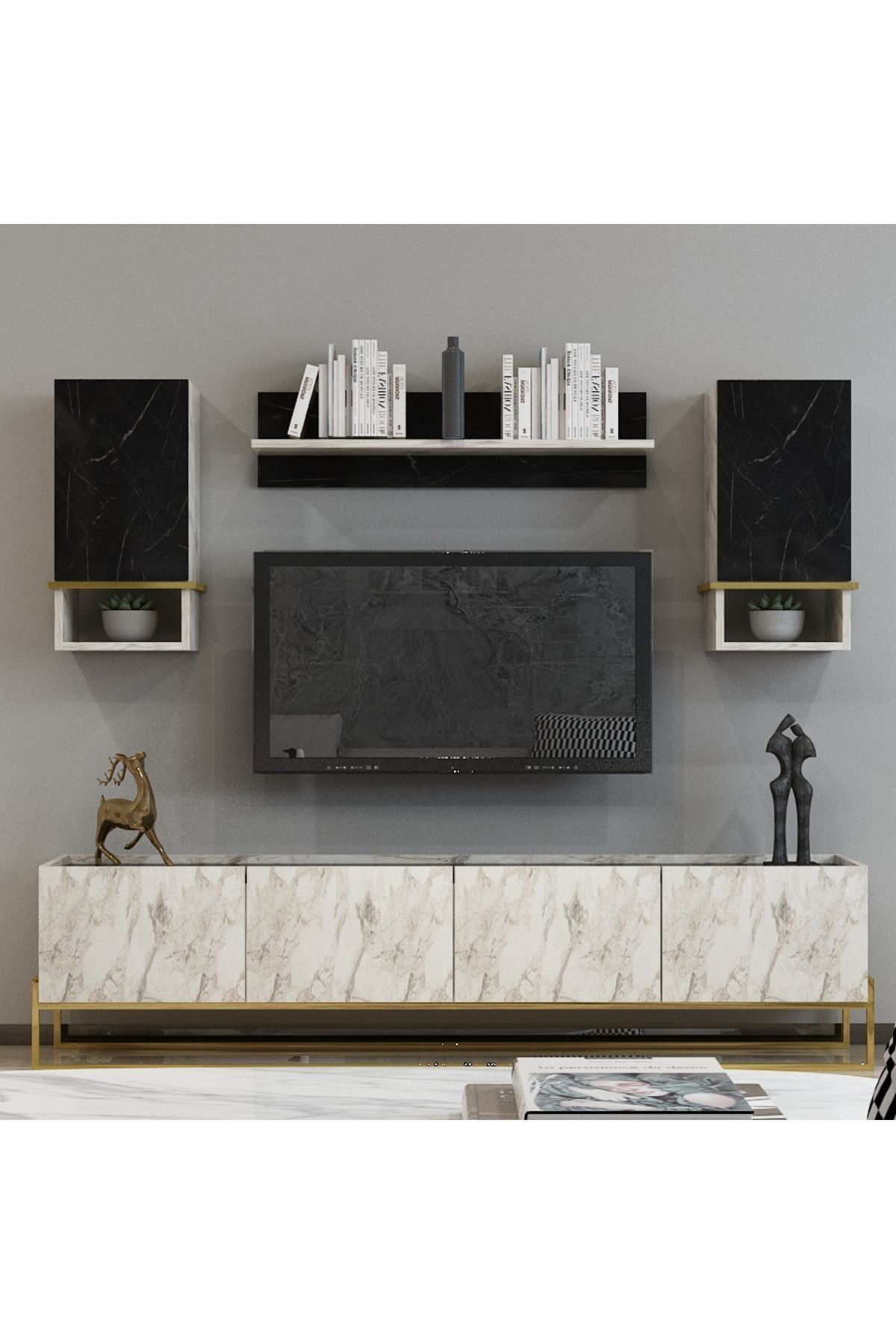 Gusto TV Unit Efes Mermer Royal Marble