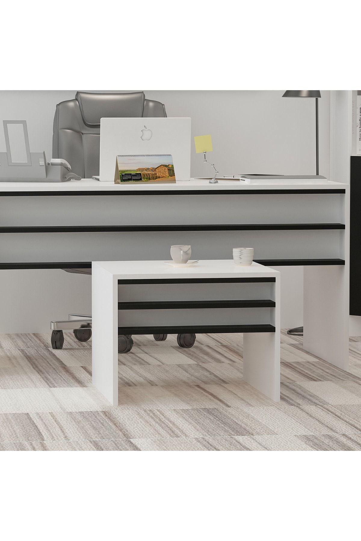 Orion Office Coffee Table Black White