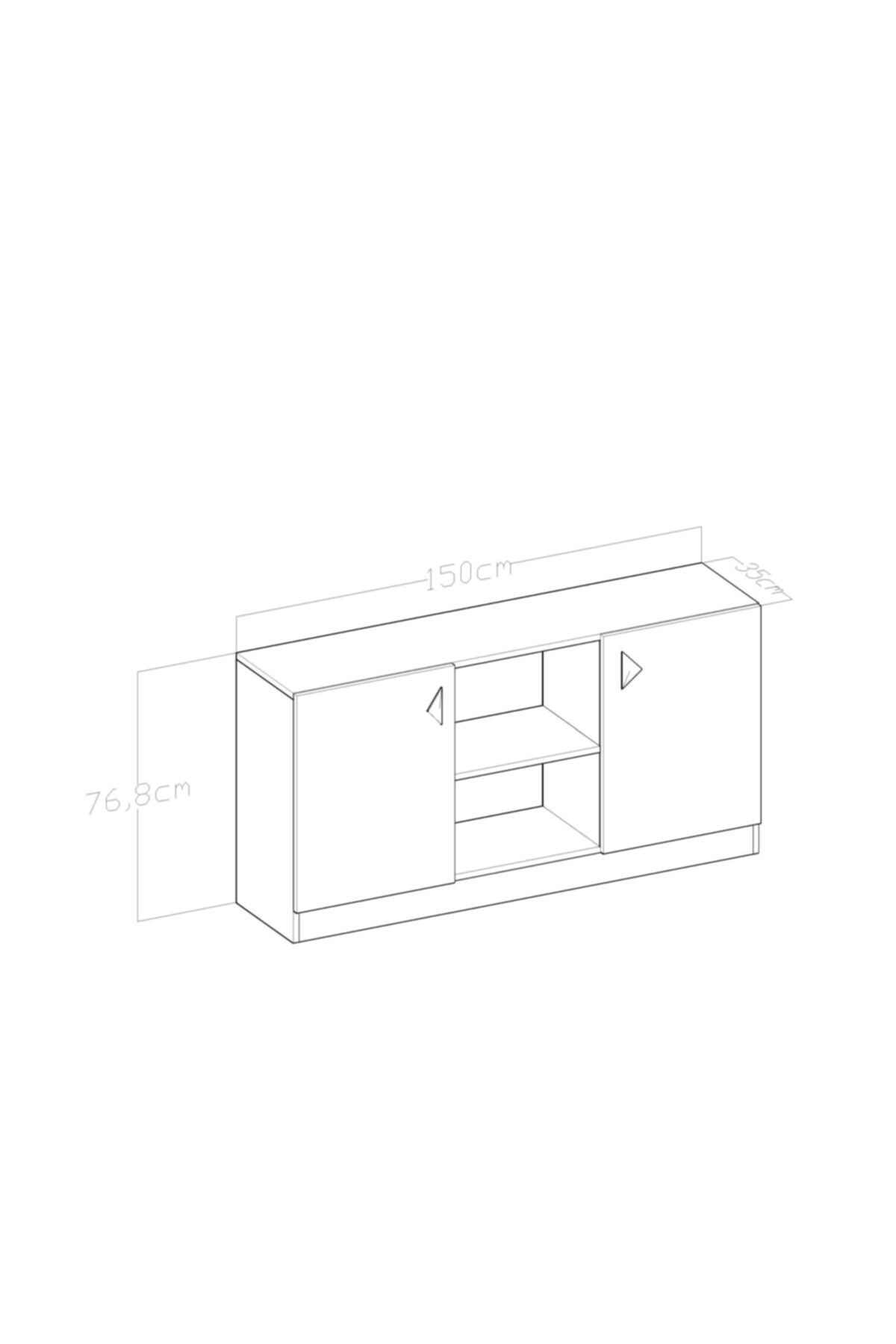 Orion Office Console Cabinet Black White