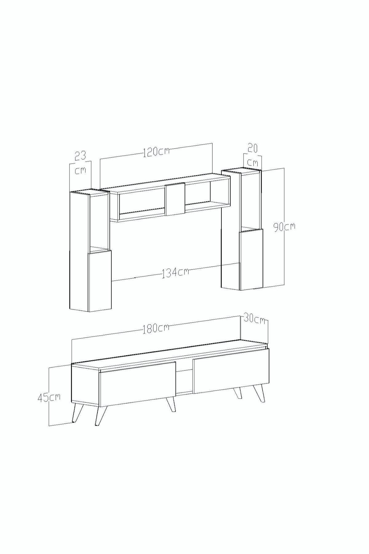 Albena TV Unit Gold Band