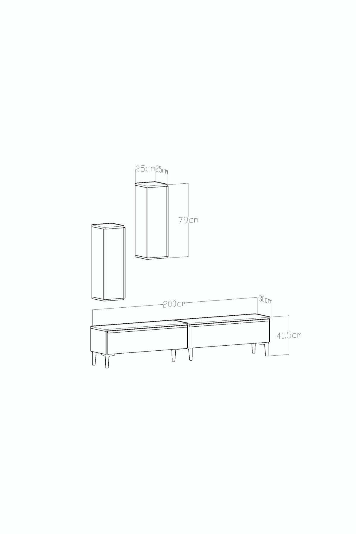 Aspendos TV Unit White Walnut