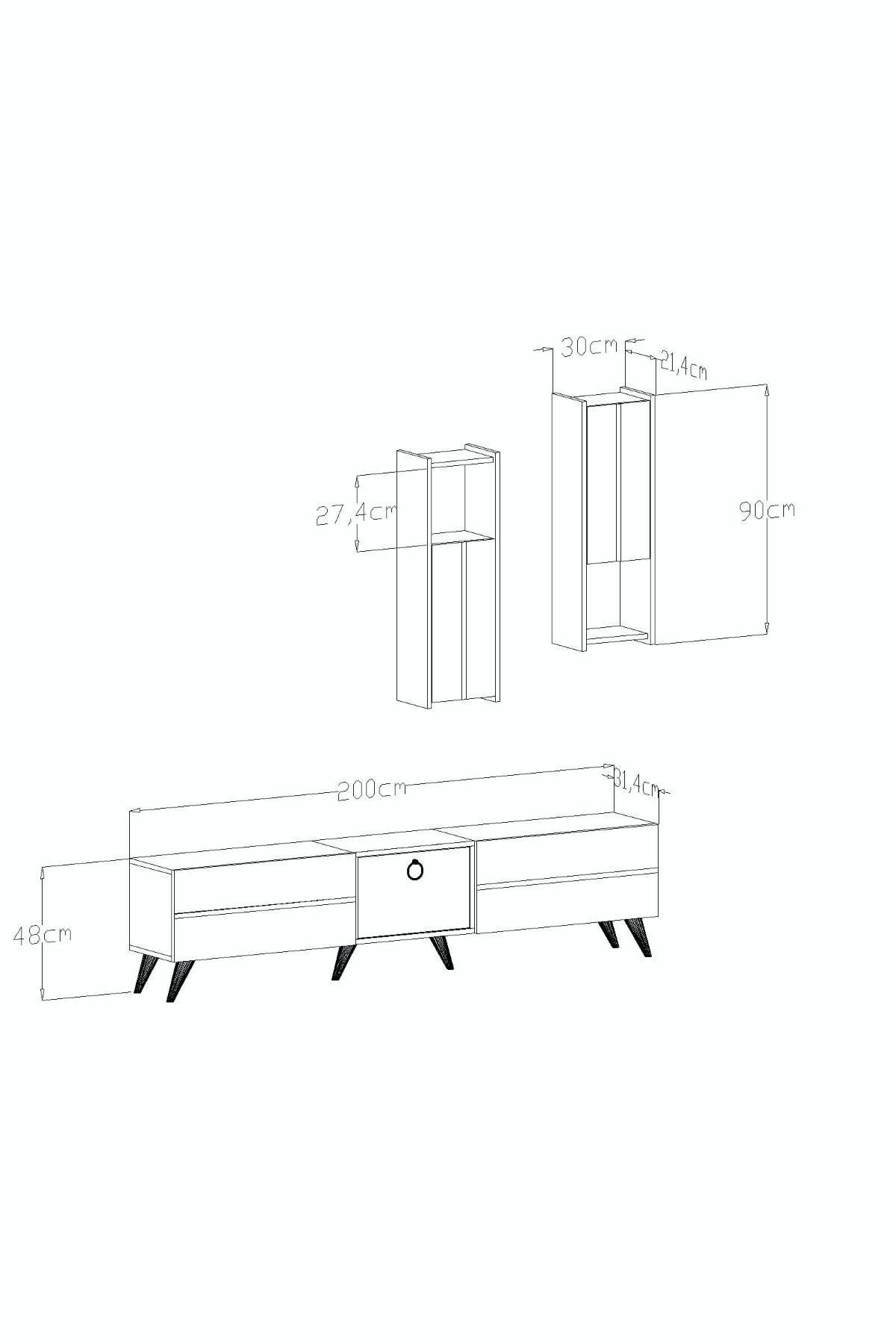 Asgard TV Unit Walnut Anthracite