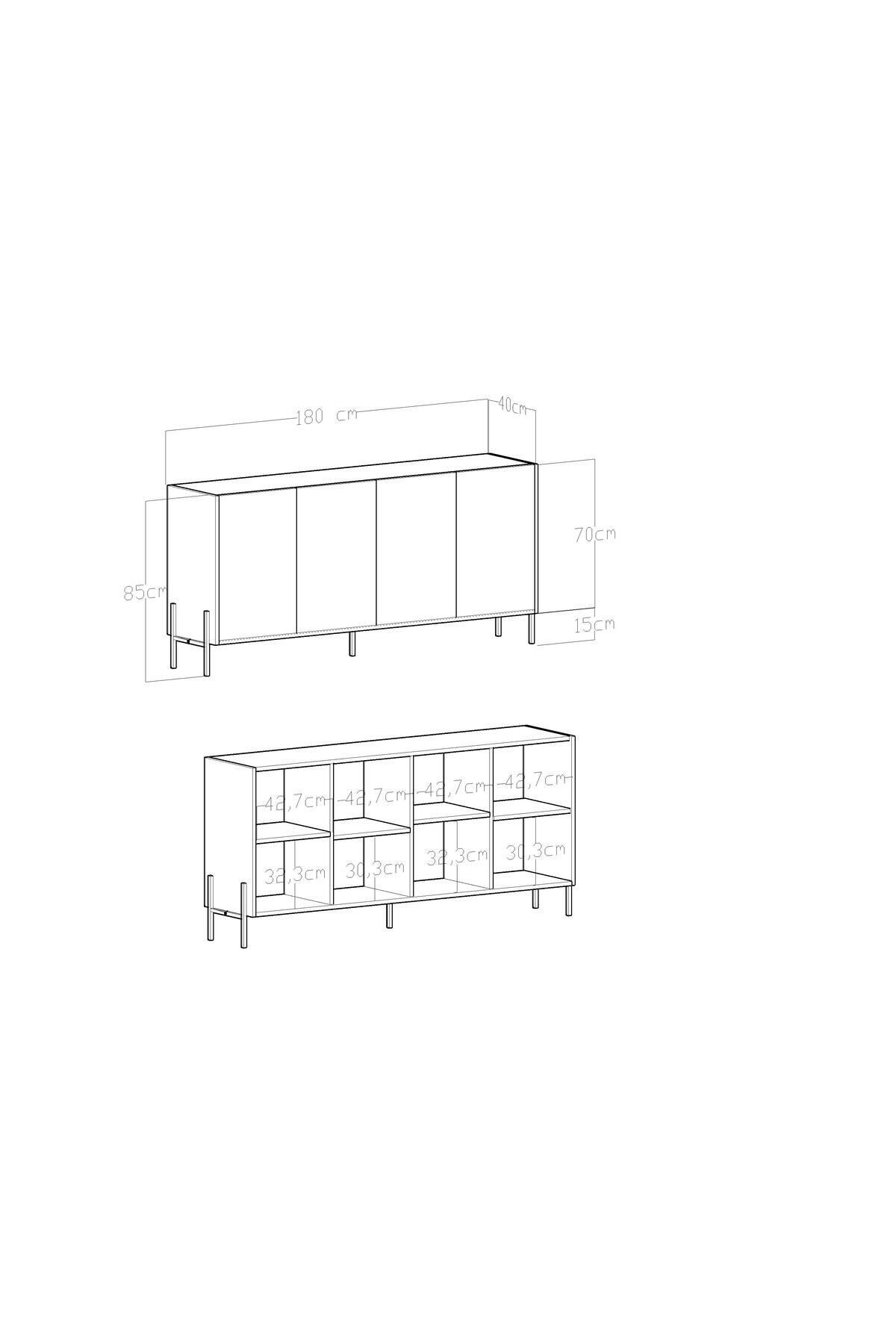 Solido White Console with Iron Legs