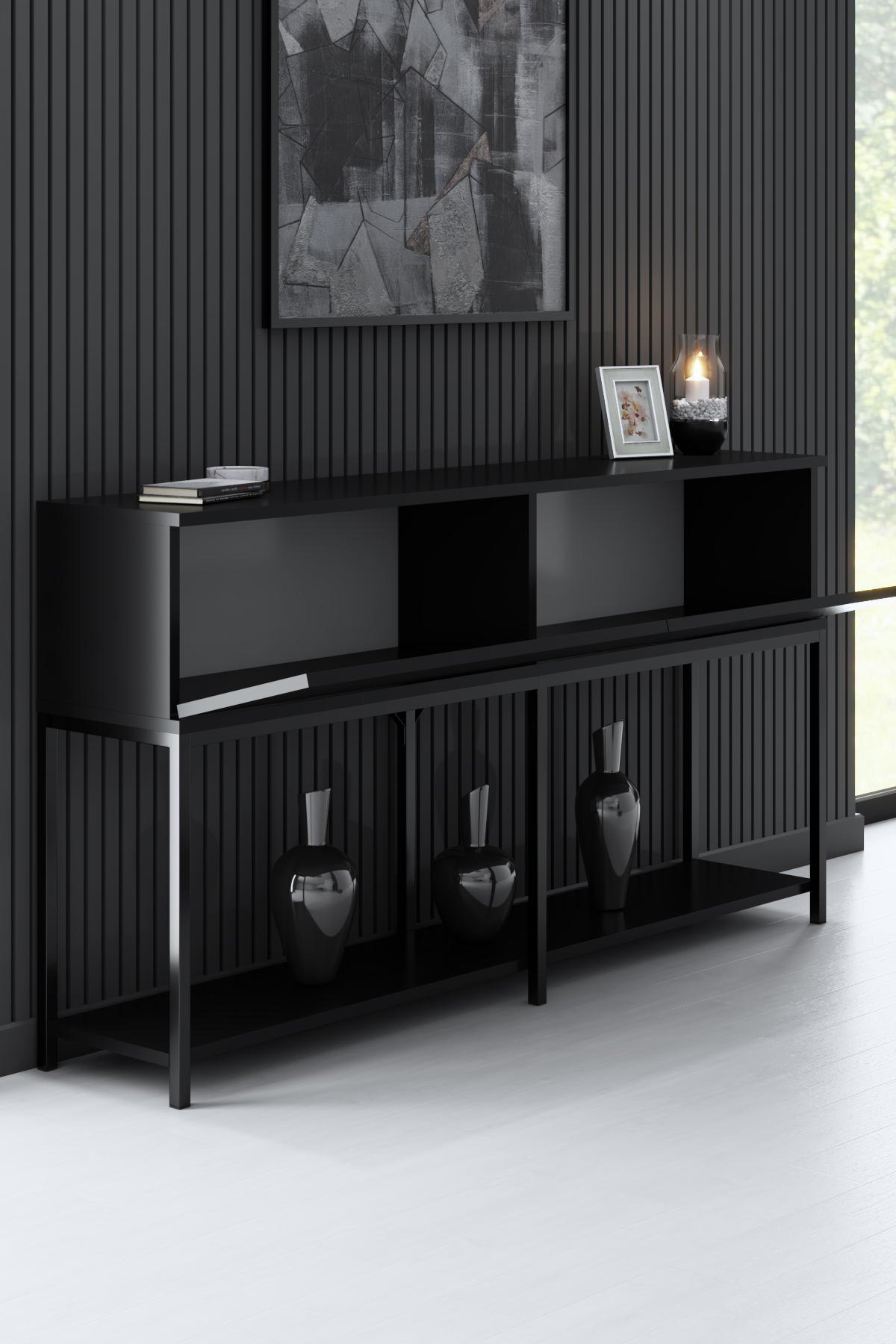 Lord Dresser Black-Black 150x30x80 cm