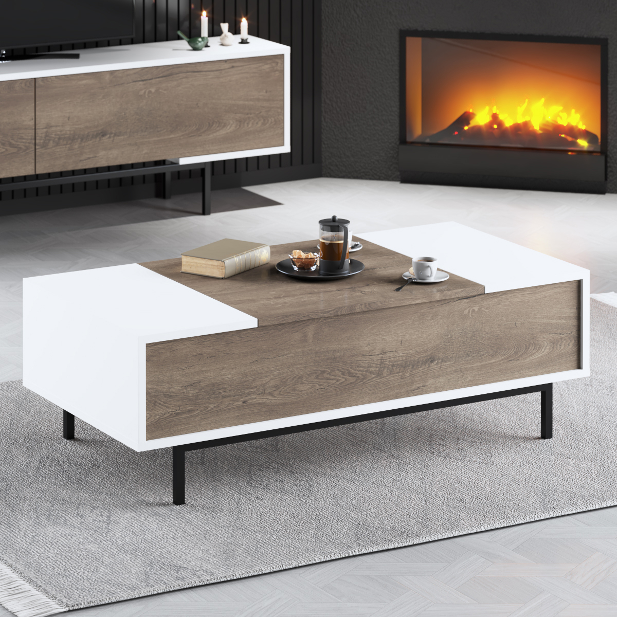 Force Coffee Table Black-Walnut 120x60x40 cm