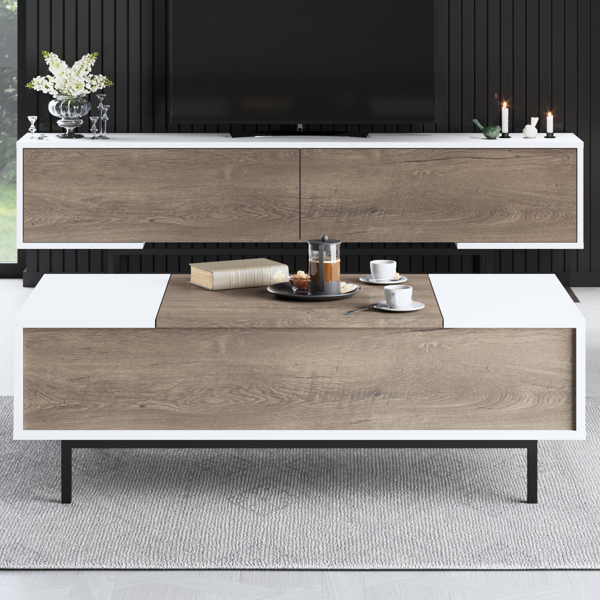 Force Coffee Table Black-Walnut 120x60x40 cm