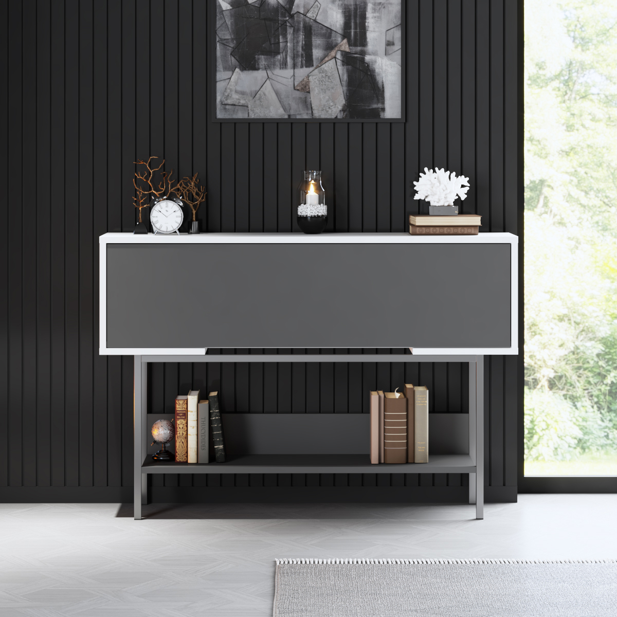 Force Dresser Silver-Anthracite 120x30x81 cm