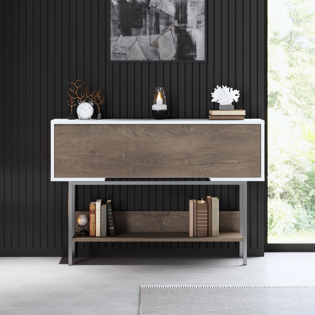 Force Dresser Silver-Walnut 120x30x81 cm