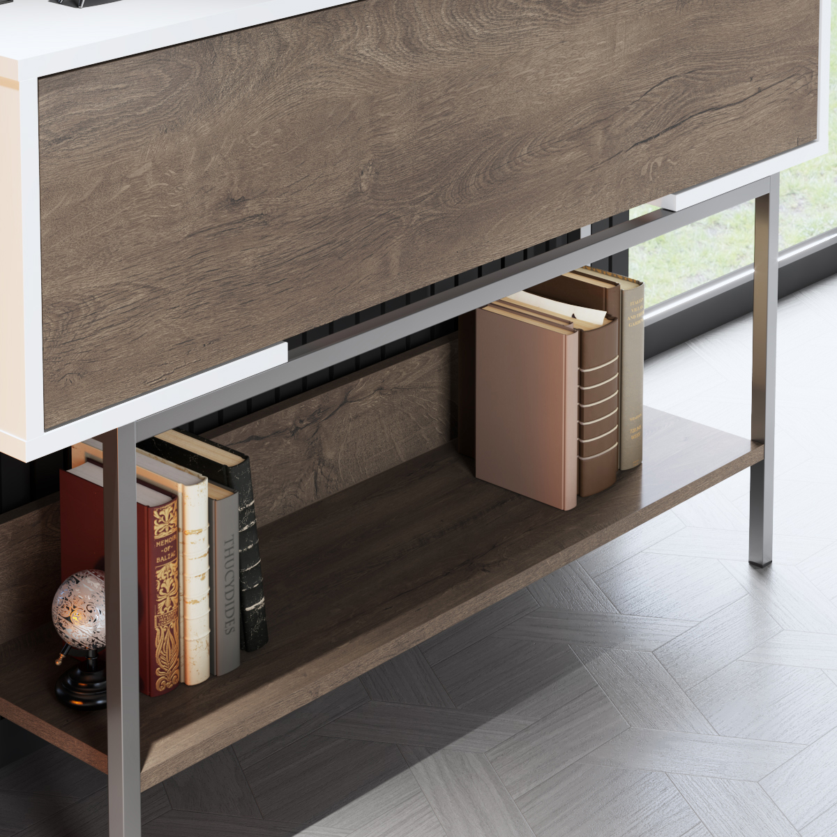 Force Dresser Silver-Walnut 120x30x81 cm