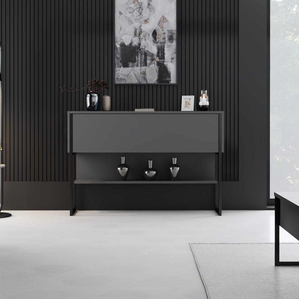 Luxe Dresser Anthracite-Black 120x30x80 cm