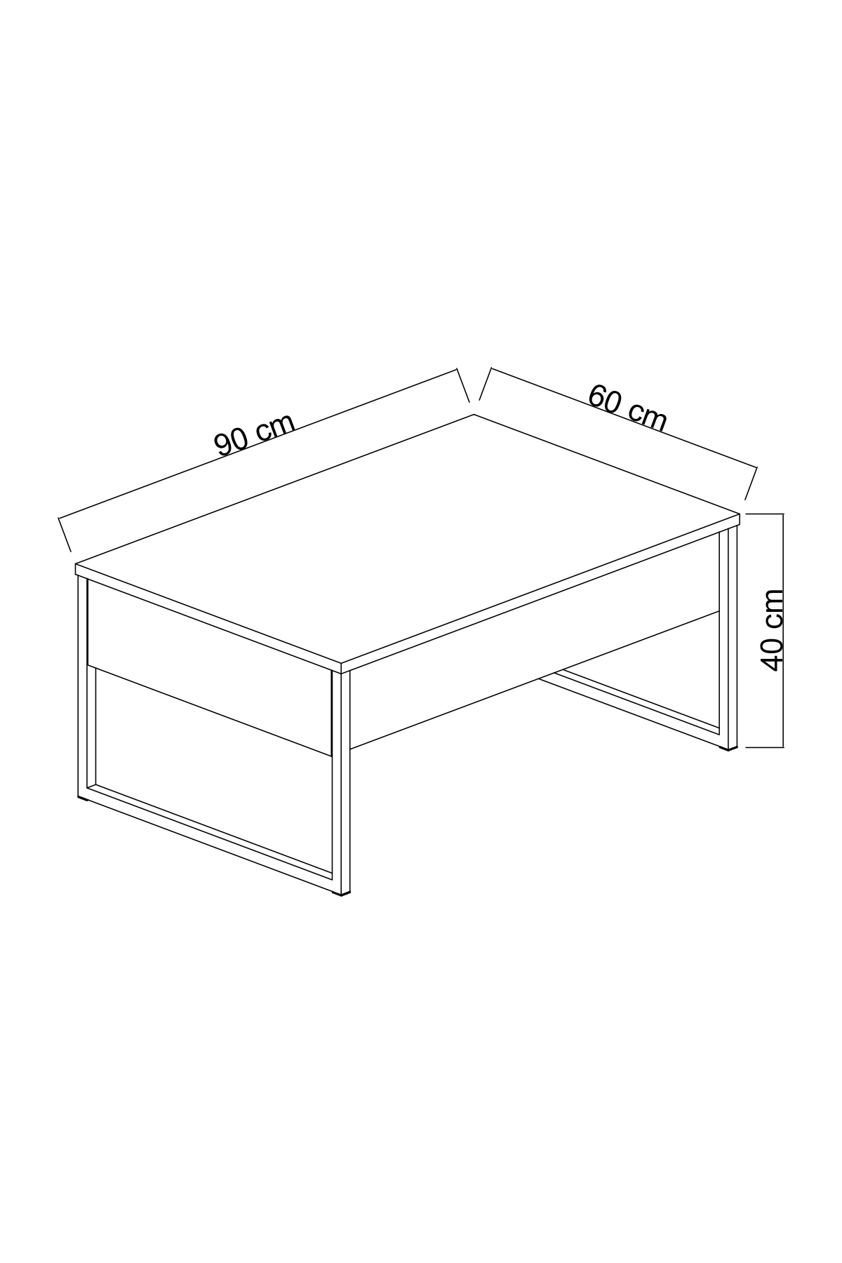 Luxe Coffee Table Marble-Gold 90x60x40 cm