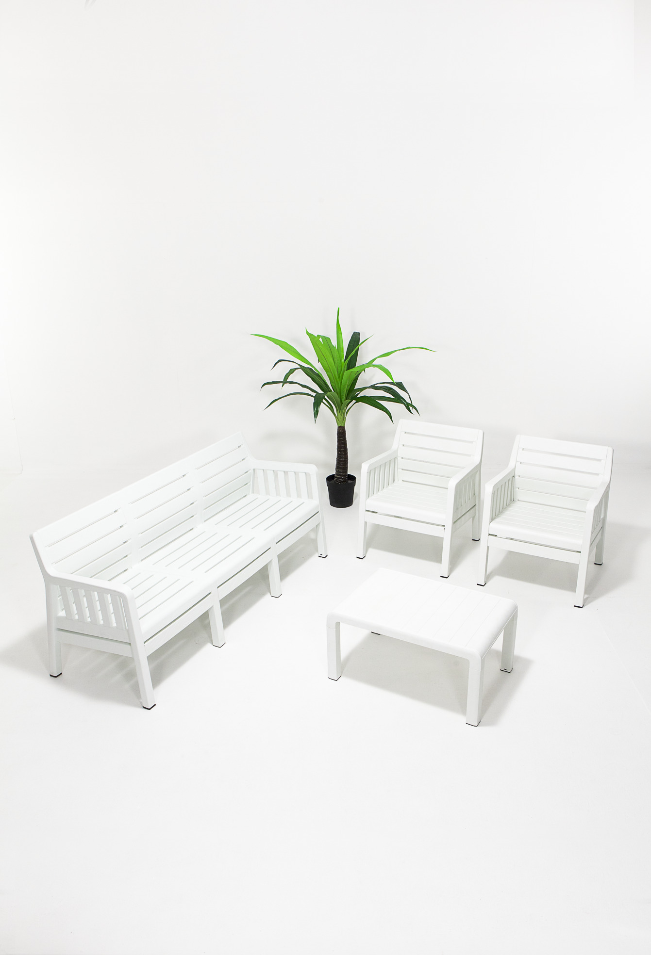 Lara CUSHION / 3 1 1 S Garden Set Balcony - Garden - Terrace Furniture / White